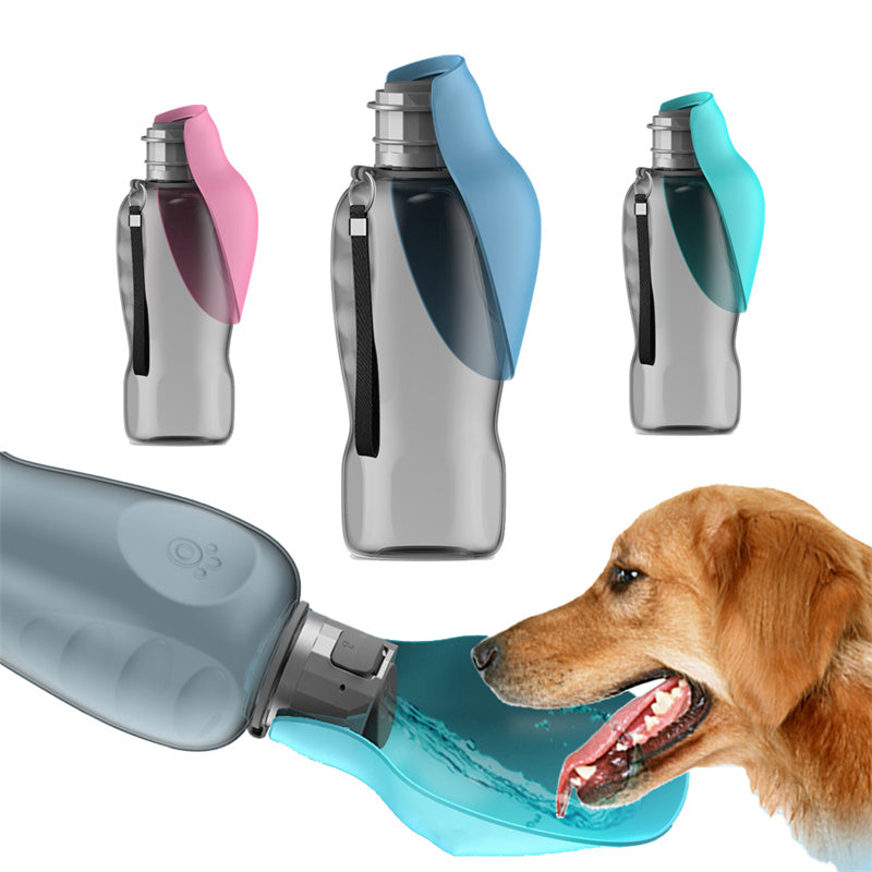 800Ml Dogs Water Bottle Portable High Capacity Leakproof Pet Foldable Drinking Bowl Golden Retriever Outdoor Walking Supplies Pet Products